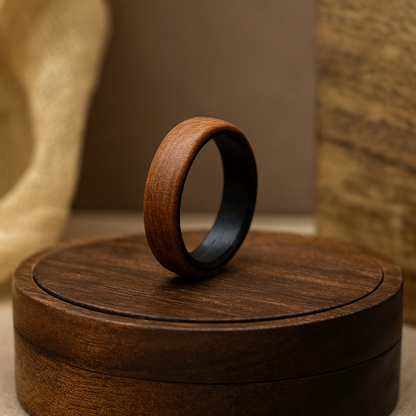 Holzring Robinie & Carbon – handgefertigt, leicht & langlebig