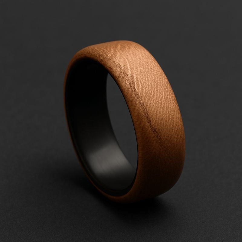 Holzring Ulme & Carbon – handgefertigt, leicht & langlebig