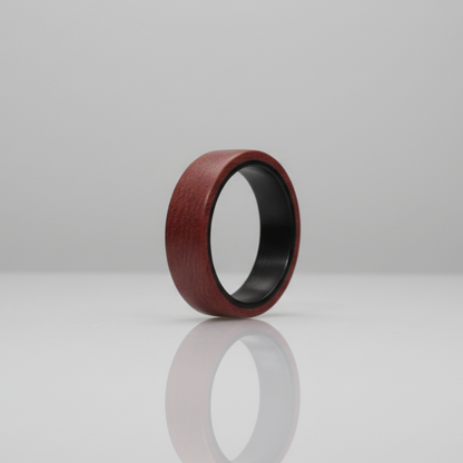 Holzring Purple Heart & Carbon – handgefertigt, leicht & langlebig