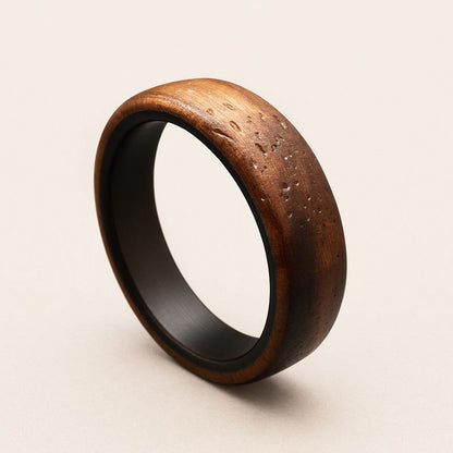 Holzring Zebrano & Carbon – handgefertigt, leicht & langlebig