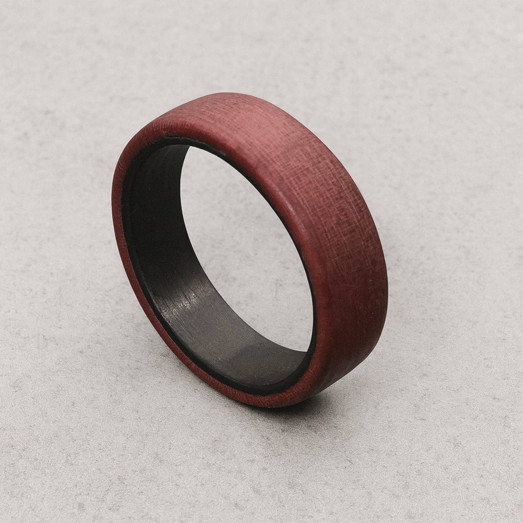 Holzring Purple Heart & Carbon – handgefertigt, leicht & langlebig