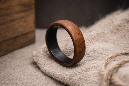 Holzring Robinie & Carbon – handgefertigt, leicht & langlebig